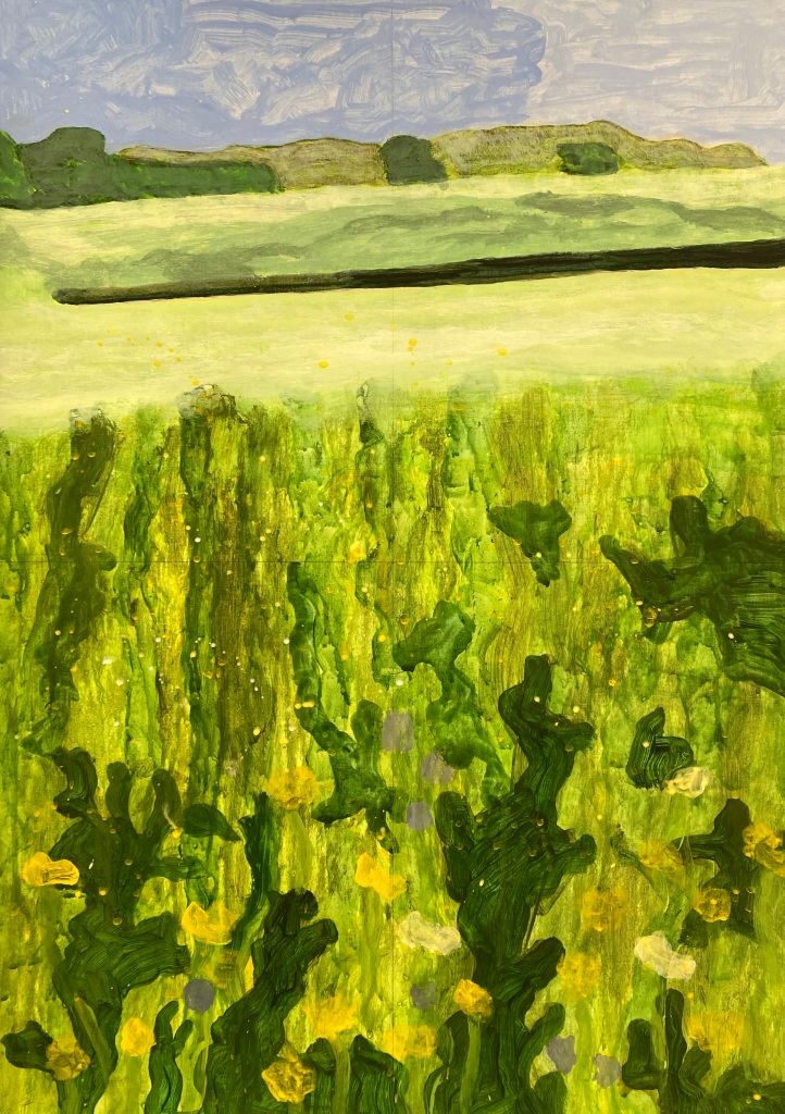 The meadow (2023) acrylic on paper